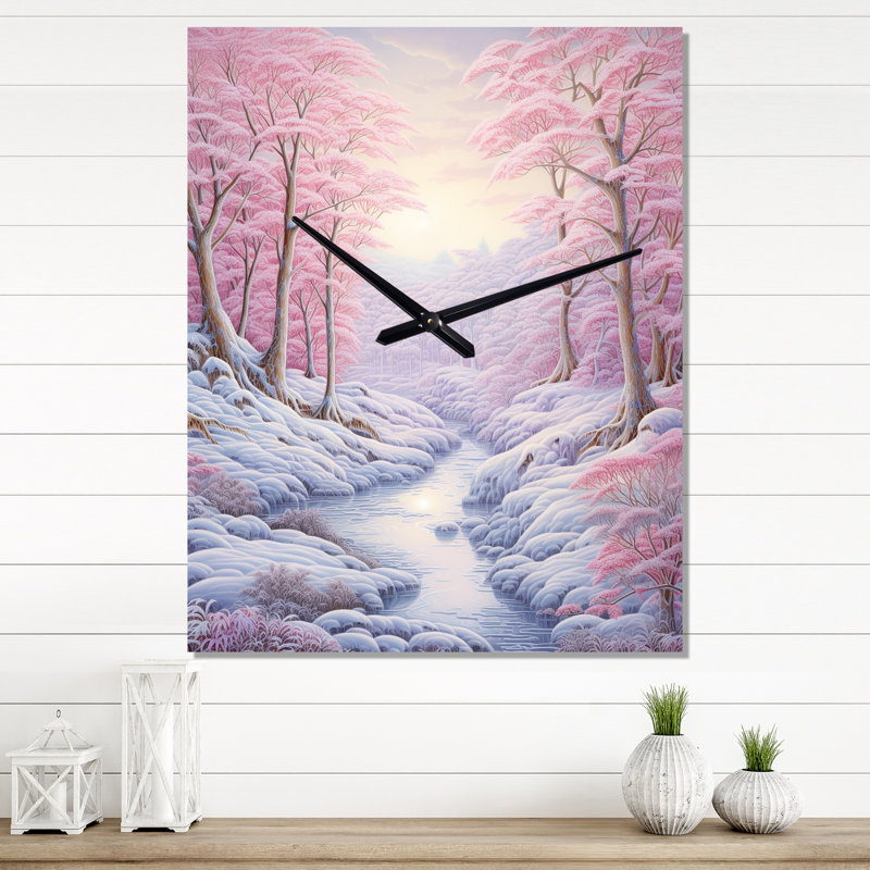 Anzovino - Horloge murale neige surdimensionnée, Petit
