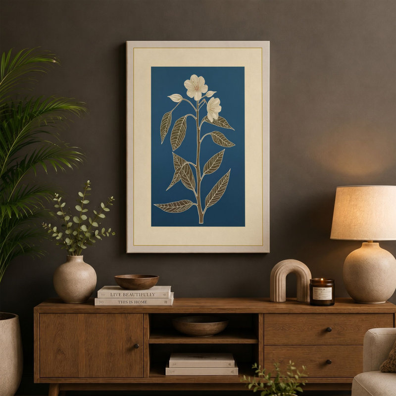 Luminous Bloom Botanical - Wrapped Canvas, 18x12 - 45.7 x 30.5 cm, White Border
