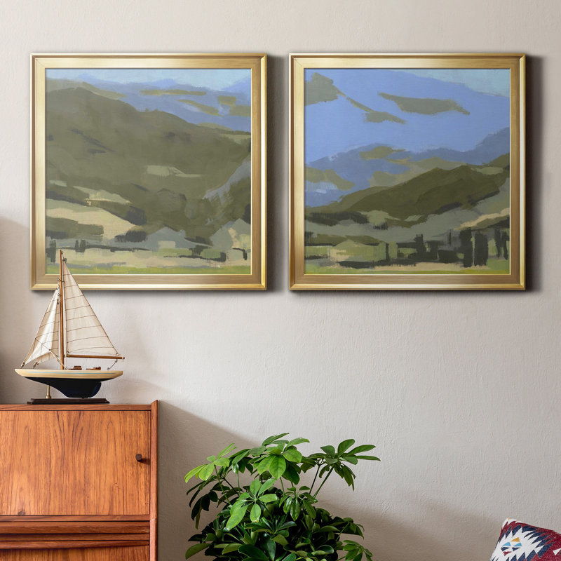 Blue Ridge Foothills I - ensemble de 2 cadres photo Blue Ridge Foothills I, H 17,5 po x l 35 po x P 1,5 po, Pas de tapis