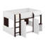 Lit mezzanine double avec maisonnette et rangement-1945068597