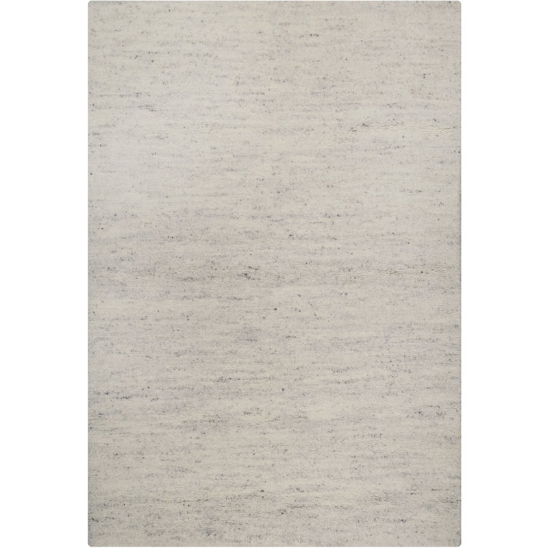 Pinkerton Hand Knotted Wool Melange/Sand Rug, Rectangular 60 x 90 cm