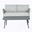 Causeuse et table en acier, gris-815597952-815597954