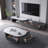 Light Luxury Retractable Rock Slab Coffee Table