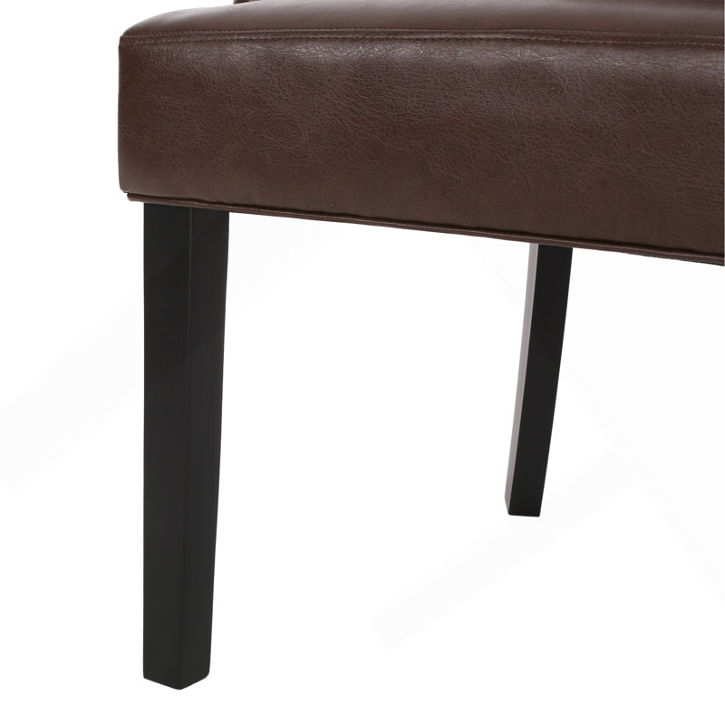 Chaise de salle à manger (ensemble de 2), 2, Marron foncé