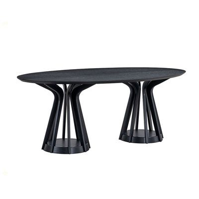Table de salle à manger moderne 78,74 pouces Ellipse