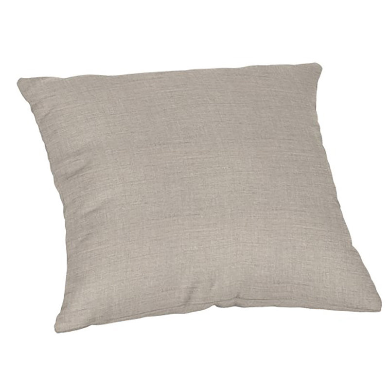 Casual Cushion Solid Sunbrella® Fabric 1-Piece Indoor/Outdoor Square Throw Pillow, 18"W x 18"L, Cast Silver, 18"H x 18"W