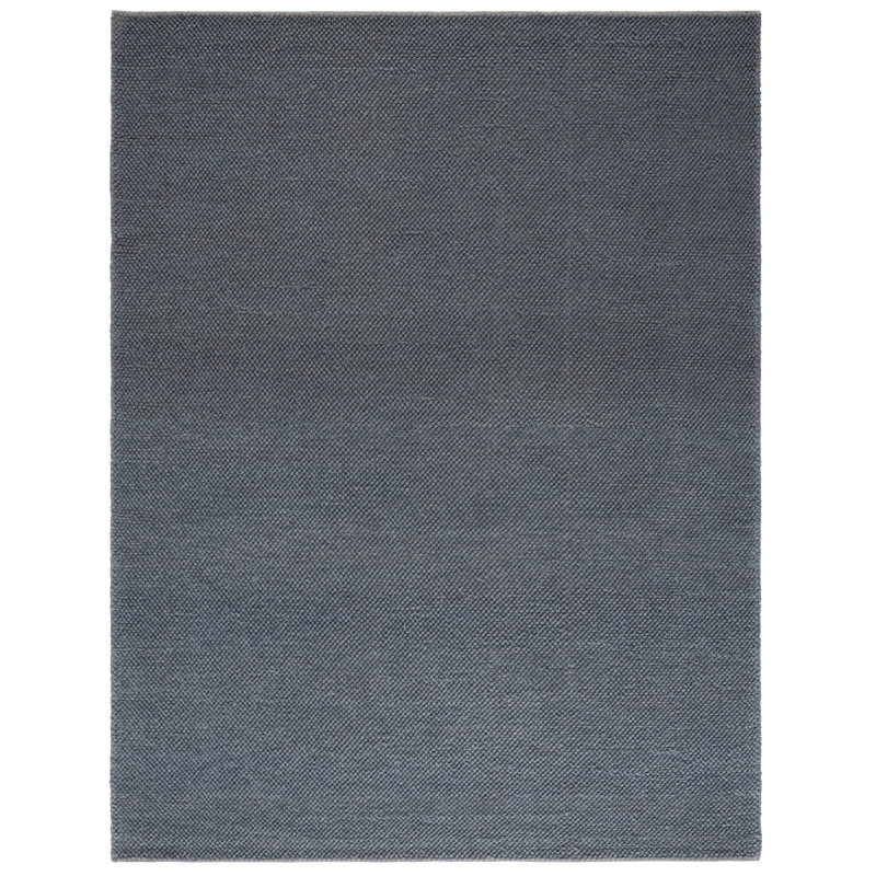 Almus Handmade Tufted Wool Dark Gray Area Rug, Rectangle 8' x 10'