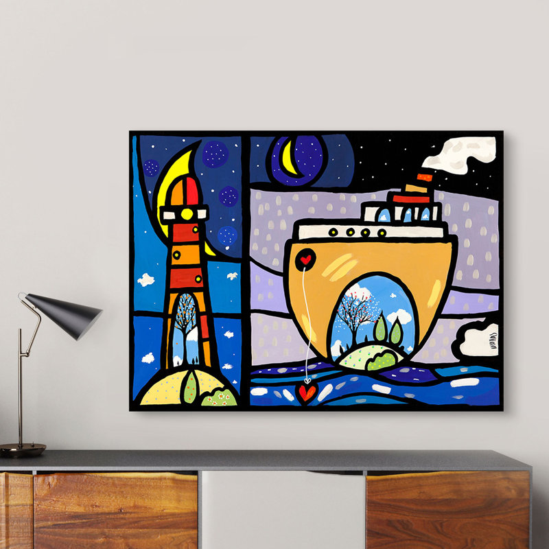 Inside and New Ark 1 Piece Wrapped Canvas Painting, 50cm H x 70cm W x 4cm D