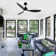Loritta 52'' 3 - Blade Large Indooor Ceiling Fan With Light Kit and Remote, 3 LED Colors, 6 Speed Noiseless DC Motor, Timer