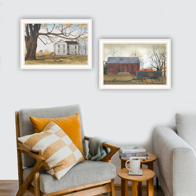 Bring A Fresh Look To Your Walls With 2 Art - White Framed For Living Room & Bedroom By Fade- Wall Style Home Decor