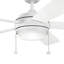 Ventilateur de plafond à DEL 5 pales avec pales blanc mat Starkk-1081777964