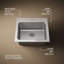 Ballad 25" x 22" Drop-In Service Sink-564057113