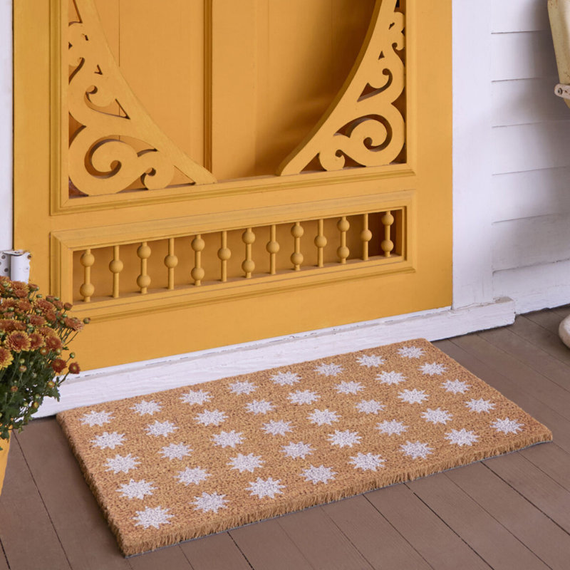 Sun Burst White Modern Doormat