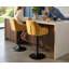Swivel Upholstered Adjustable Height Bar Stool-275347319