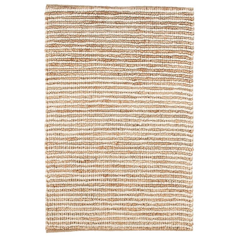 Dash & Albert Meghan Ivory/Natural Woven Jute Rug 2'x3