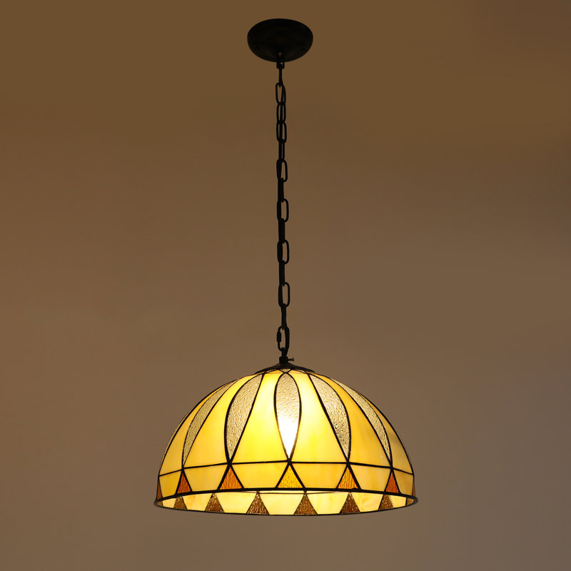 Shizuyo 2 - Light Hanging Rustic Farmhouse Round Glass Pendant Light 