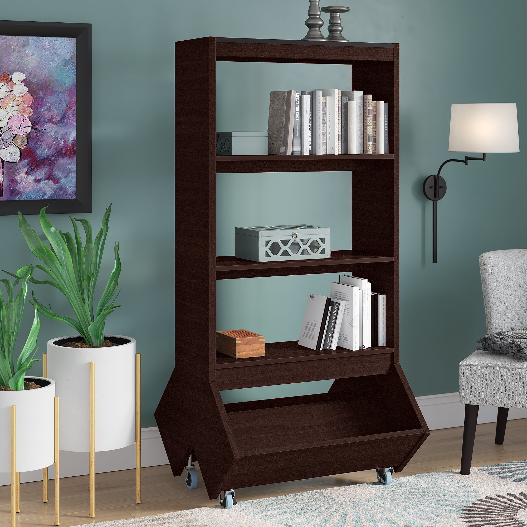 Hackberry Bookcase Hokku Designs Lonepine 66.15'' H x 31.34'' W Standard Bookcase | Wayfair