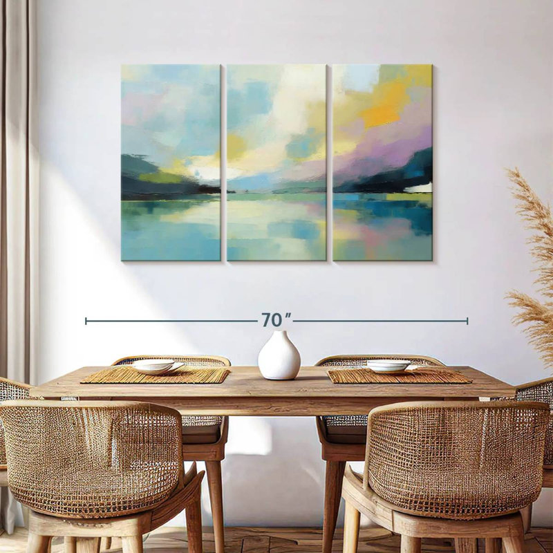 Avery Patchwork Sky Abstract Landscape, 36" H x 57" W