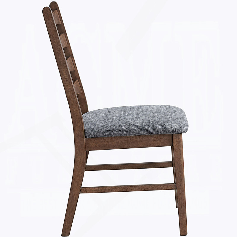 Table de salle à manger 7 pièces, 7 pièces : table, 6 chaises, Gris foncé