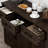 Modern Farmhouse Sideboard Buffet Cabinet With Barn Doors – Dark Brown