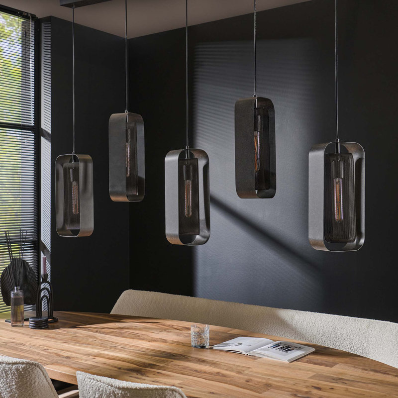 Caleyah 5 - Light Metal Cluster Pendant