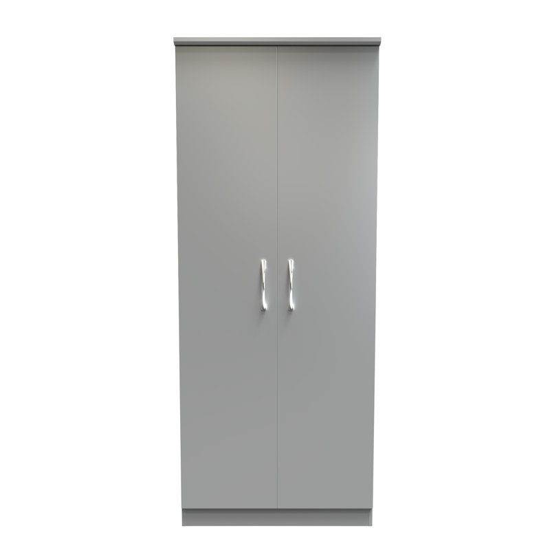 Fully Assembled Avon 2 Door Wardrobe, Dusk Grey