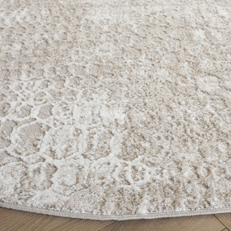 Oscardaniel Performance Abstract Rug, Round 6'7"