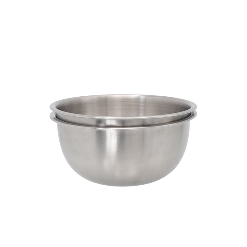 Buckingham Salad Mixing Bowls Pack of 2 Stainless Steel Matt Finish 14 Cm 0.7 Litre