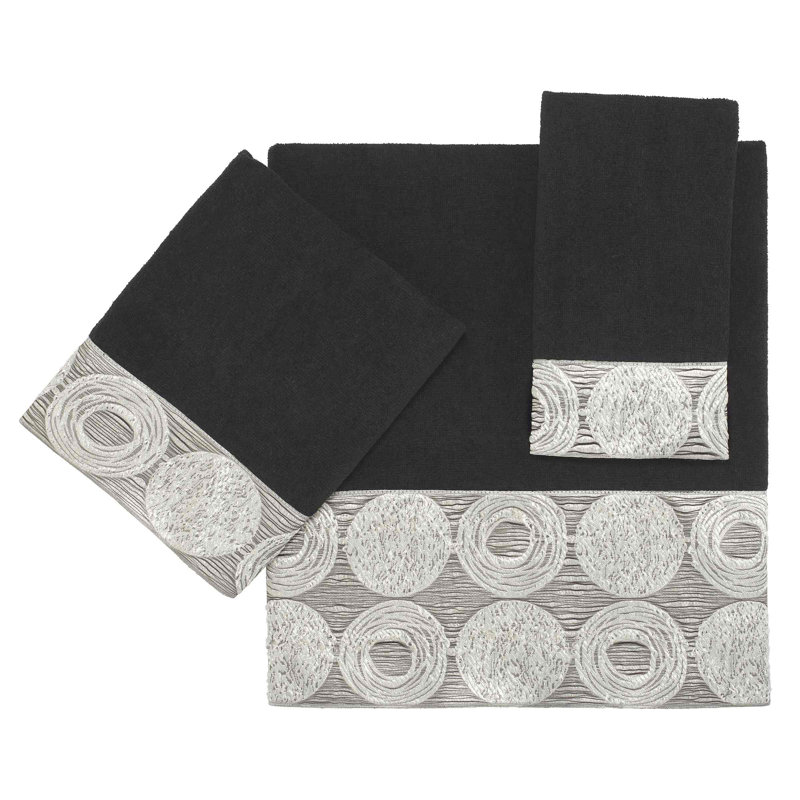 Avanti Linens Galaxy 3-Piece Towel Set, Black