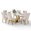 Hoppus 6 - Person Pedestal Dining Set-588907976-588907973