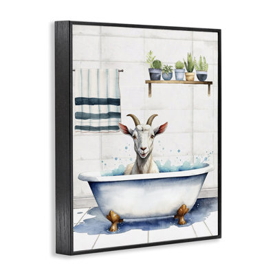 «Goat Bathtime Suds», estampe numérique par Kim Allen bk-127