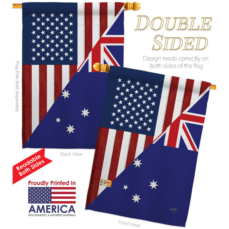 Coussin décoratif en polyester 2 faces 40 x 28 po Ensemble de drapeaux