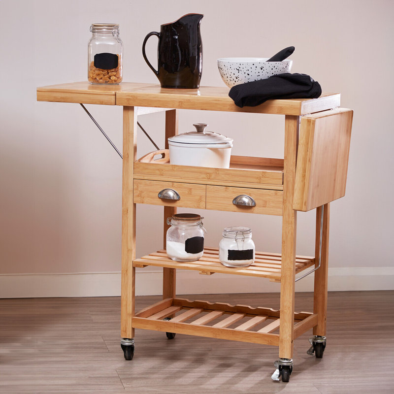 Kellswater Solid Wood Kitchen Cart