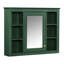 Armoire murale de salle de bain avec 6 tablettes ouvertes - miroir moderne de 35 po x 27,5 po pour tablettes de rangement polyvalentes-1681280852
