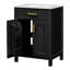 Meuble-lavabo 24 po avec lavabo en céramique, meuble-lavabo compact avec portes à fermeture en douceur-597252158