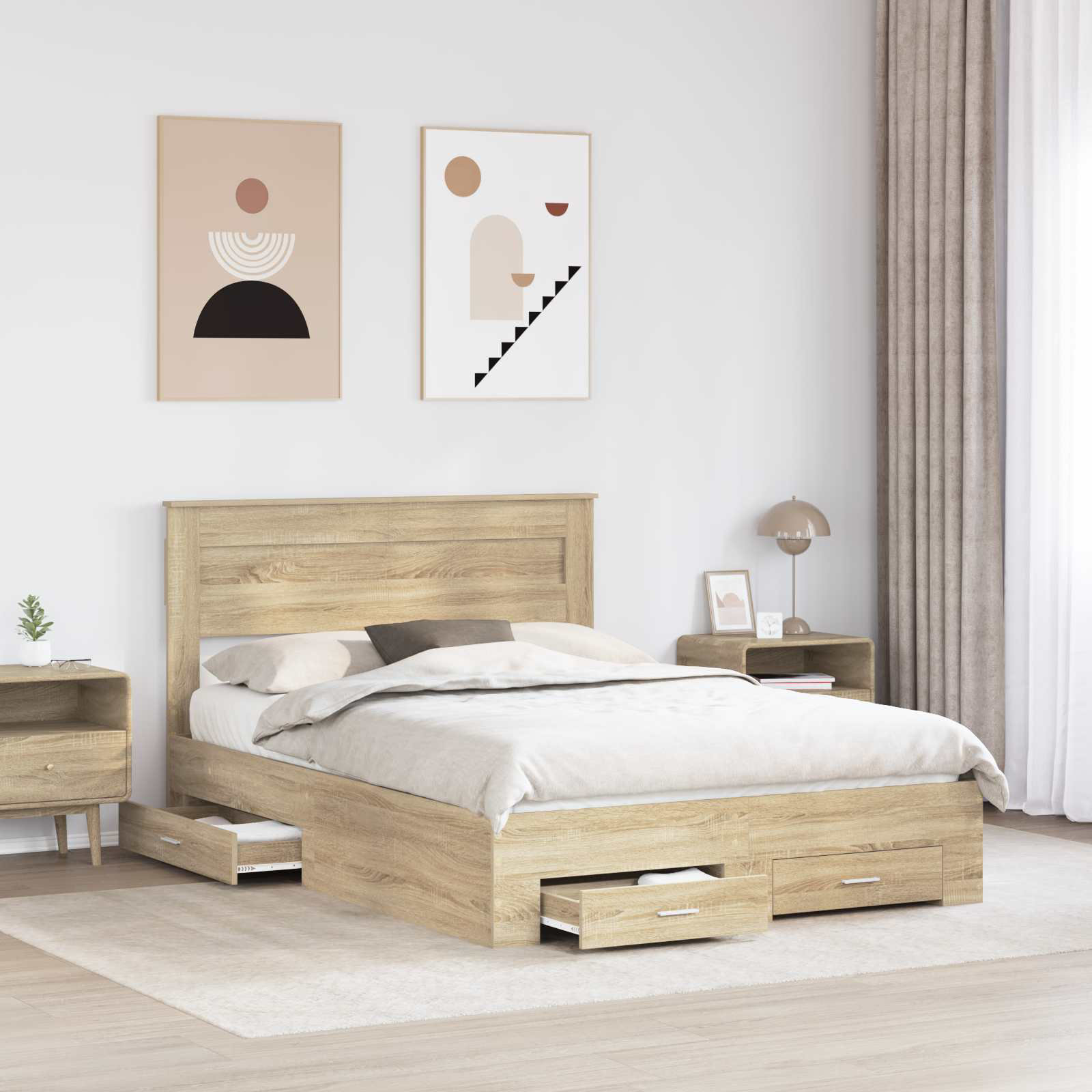 Latitude Run Bed Frame With Drawer With Headboard Manual Engineered ...