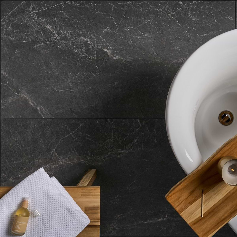 ZenTech 24x48 Matte Porcelain Tile, Graphite Gray
