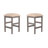 Rustic 5pc Dining Set Counter Height Dining Table w Storage drawer Faux Marble Top 4x Stools Light Grey Dining Room Furniture