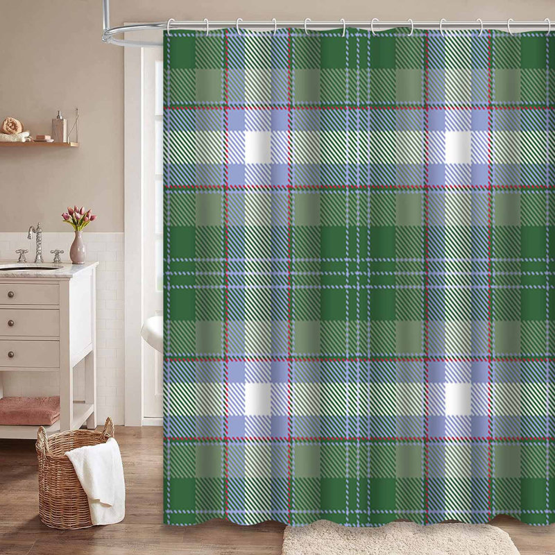 Rideau de douche Tartan Lilac, L 72 po x l 72 po
