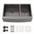36 Inch Farmhouse Double Bowl Stainless Steel Kitchen Sink Gunmetal Black Farm Sink 60/40 Sink-68879326