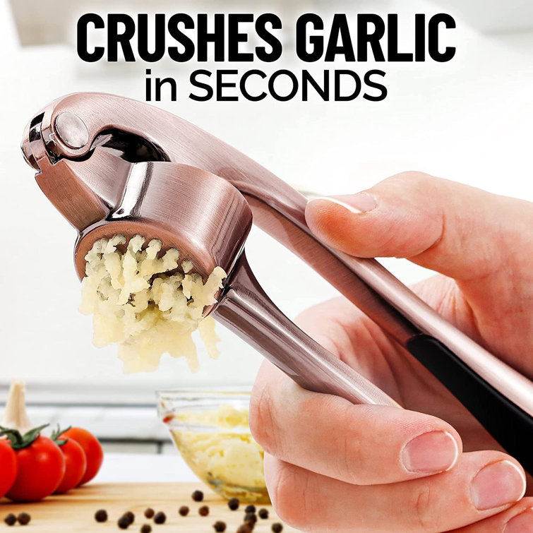 Zulay Kitchen Garlic Press - Silver / Ergonomic Handle