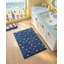 Tapis de bain ultra doux, tapis lavable en microfibre antidérapant de qualité supérieure (bleu marine)-1879132204