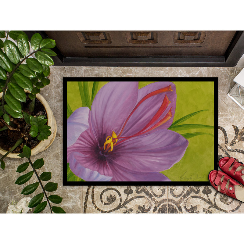 Tapis d'extérieur antidérapant à motif floral Ursine, Rectangle 2 pi x 3 pi