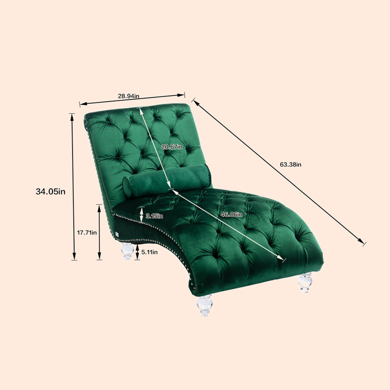 Geniece Outdoor Chaise Lounge, Emerald Velvet