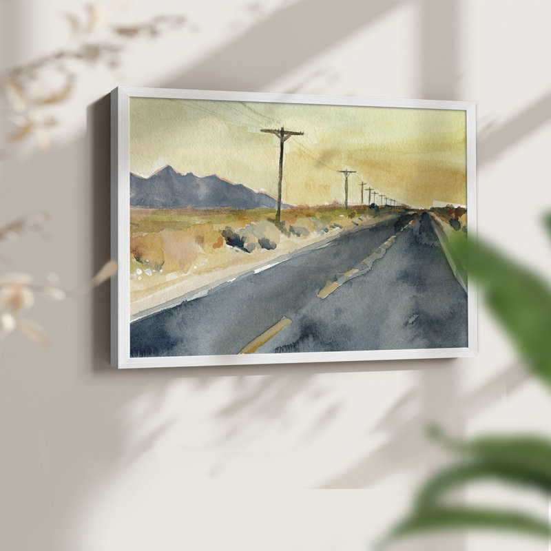 Déserté autoroute II - reproduction encadrée - réarmable, H 8 po x l 10 po, Blanc