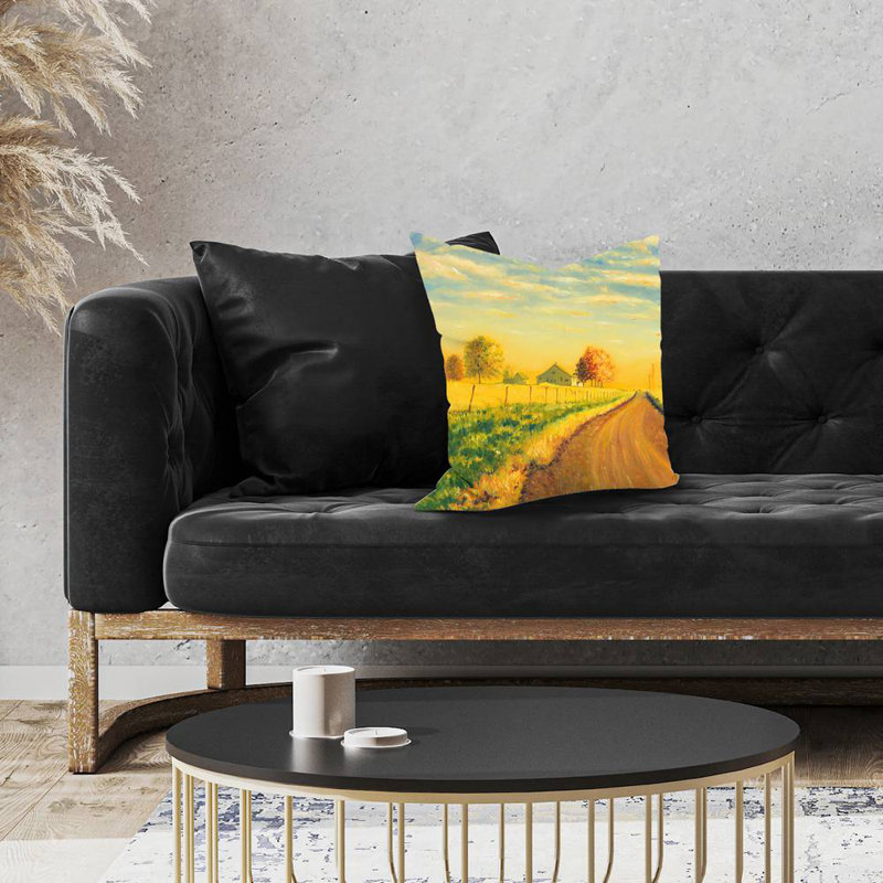 In the countryside - 18"x18" Throw pillow - Poly twill - Print on demand