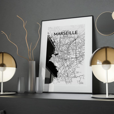 «Marseille City Map», impression