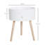 38cm W Engineered Wood Bedside Table