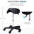 Adjustable Height Rolling Saddle Seat, Ergonomic Faux Leather, Smooth Movement In Spa, Salon, Massage, Office, Black Stool, Leather For Professional Use Office