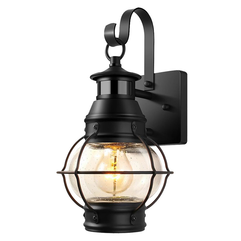 Outdoor Light, House Exterior Front Porch Light, Dusk to Dawn Motion Sensor Light, Waterproof and Rust-Resistant Wall Mounted Lantern (No Bulb)